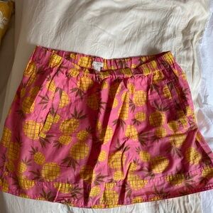 Pink Pineapple Print Skirt